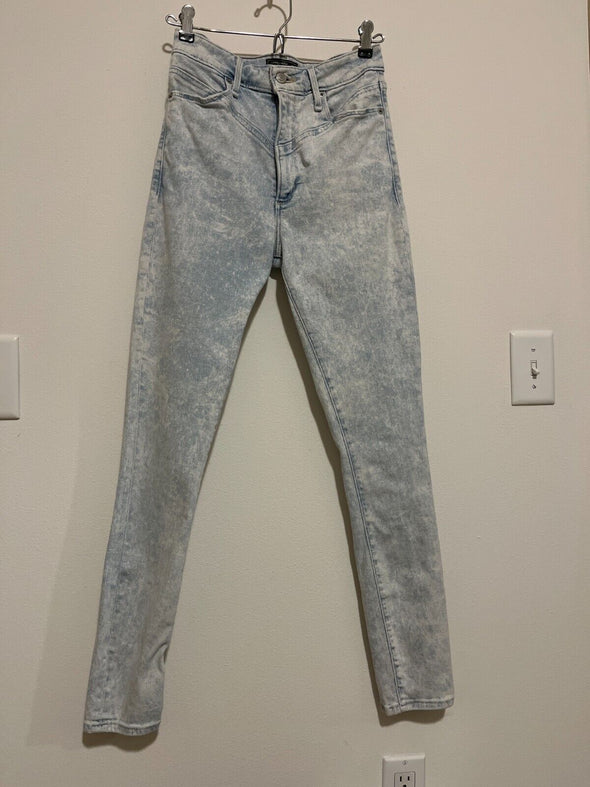 Abercrombie & Fitch simone high rise ankle Distressed Light Wash Jeans Sz 26 2L