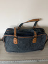 NWT Pierre Cardin Tweed Collection, luggage blue/tan colorway, 20 inch weekender