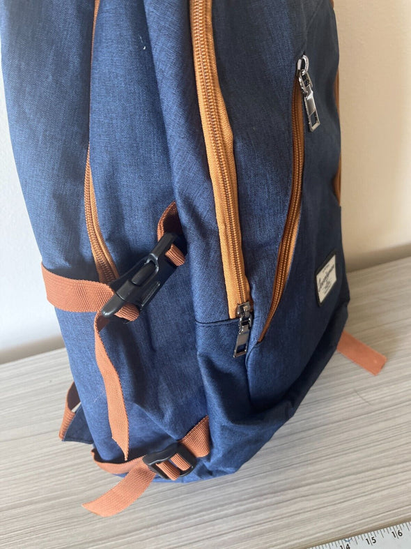  THE JOURNEYMAN BAG Co. Navy Blue  With Built In USB Port & Combination Lock