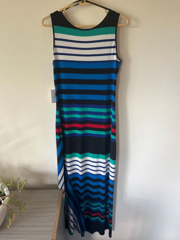 calvin klein beach dress maxi stripes size L