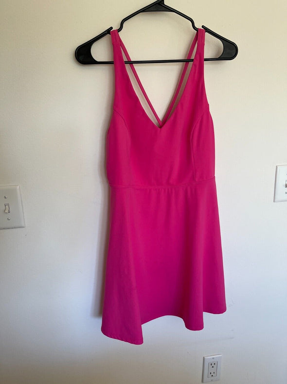 hot pink halara dress size medium- skater dress- golf dress