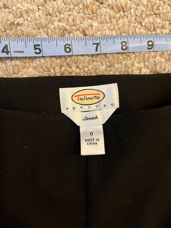 Talbots Petites Signature black Straight Leg Woman's Dress Pants Size 0