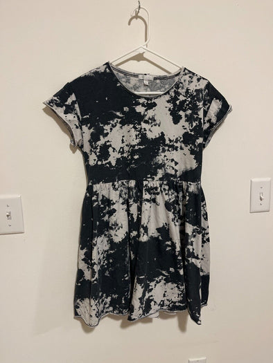 abound baby doll dress black and white tye dye