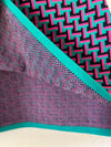 Zara Size Small Skirt Mini knit chevron pattern pink teal black