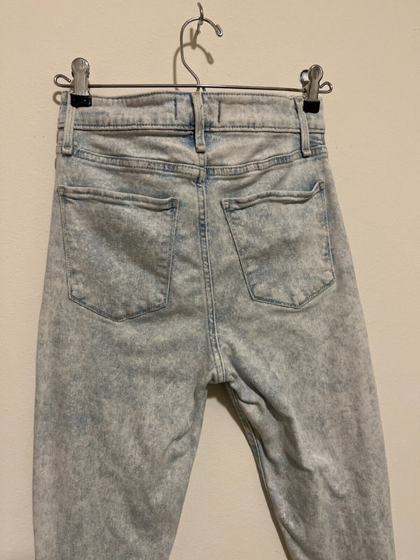 Abercrombie & Fitch simone high rise ankle Distressed Light Wash Jeans Sz 26 2L