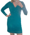 cache sweater dress  RN# 74578 teal size M 