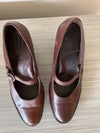 Born Brown Leather Mary Jane Strap Comfort Heel Shoes Women’s Sz 8.5M US/40EU