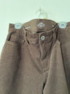 St. John's Bay Womens Corduroy Pants Size 10P Petite Solid Brown Straight Leg