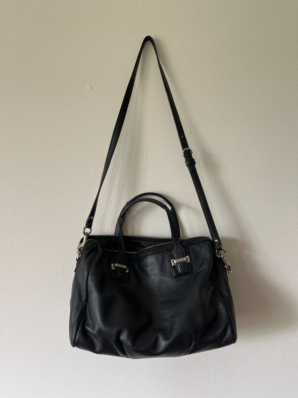 Coach Taylor satchel handbag black leather f25296