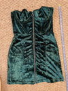 NWT Urban Outfitters Green Velvet Zip Front Dress Size small