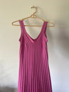 'pink rose' ribbed knit column dress sz M