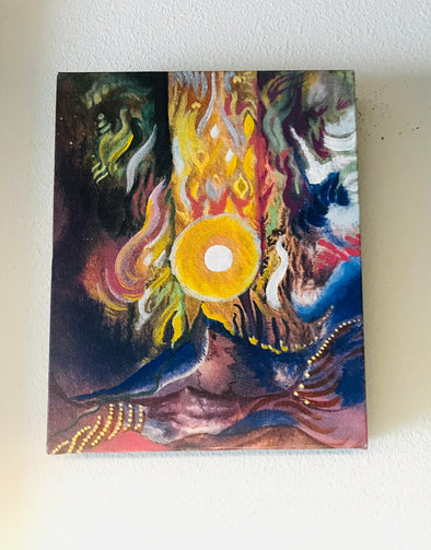 Northern Lights, painted canvas print