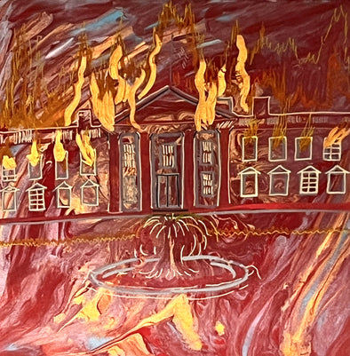 the white house on fire