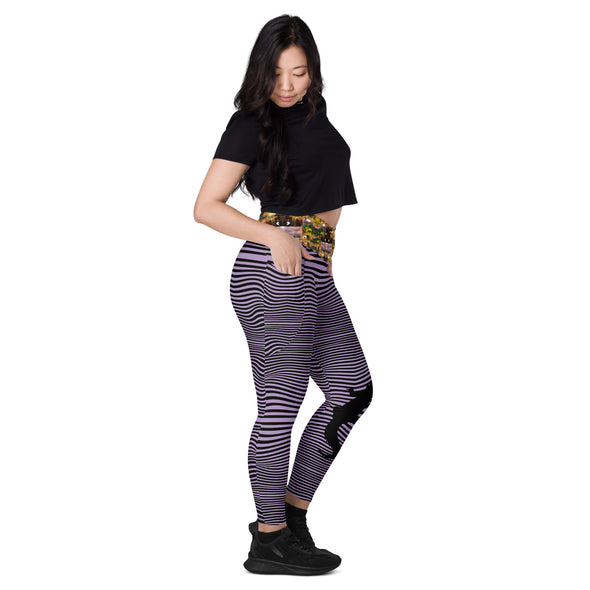 Crossover leggings, crocodile waves