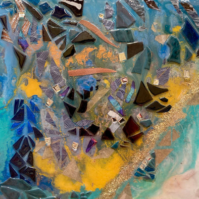 Reflection Beach- original resin and acrylic artwork
