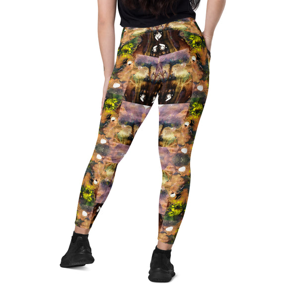 Crossover leggings, abstract cut