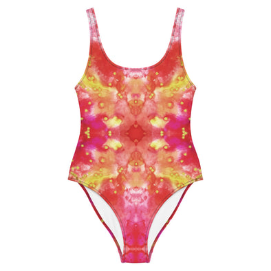 One-Piece Swimsuit, Red Leaf
