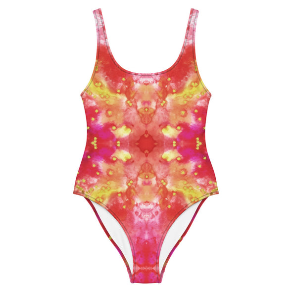 One-Piece Swimsuit, Red Leaf